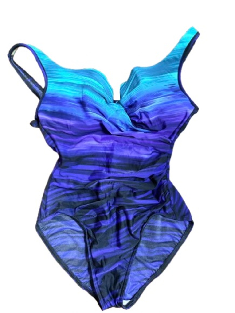 Miraclesuit Blue and Purple Ombre One-Piece Swimsuit - Picture 2 of 7